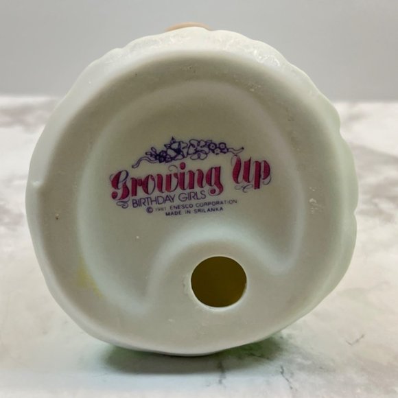 Growing Up Birthday Girls Age 11 Porcelain Blonde Figurine 1981 Enesco - Picture 4 of 8